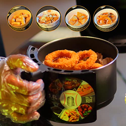 Qware Air Fryer Liners, 50Pcs Air Fryer Disposable Paper Liner for