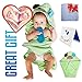 Adorable Soft Cotton Puppy Hooded Baby Towel [Green], Large Sized:30X30 Inch | Soft Washcloth | Designed Greeting Card | Parenting eBook | Thick and Absorbent | For Infants, Toddlers and Newborns