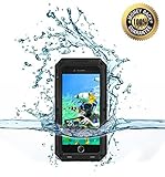 iPhone 7 Plus Water Proof Case, Hankuke Full Body Protective Metal Shell with Inner Soft Rubber Layer Bumper Build with Screen Film Designed for Under Water Photograph and Active Sport - Black