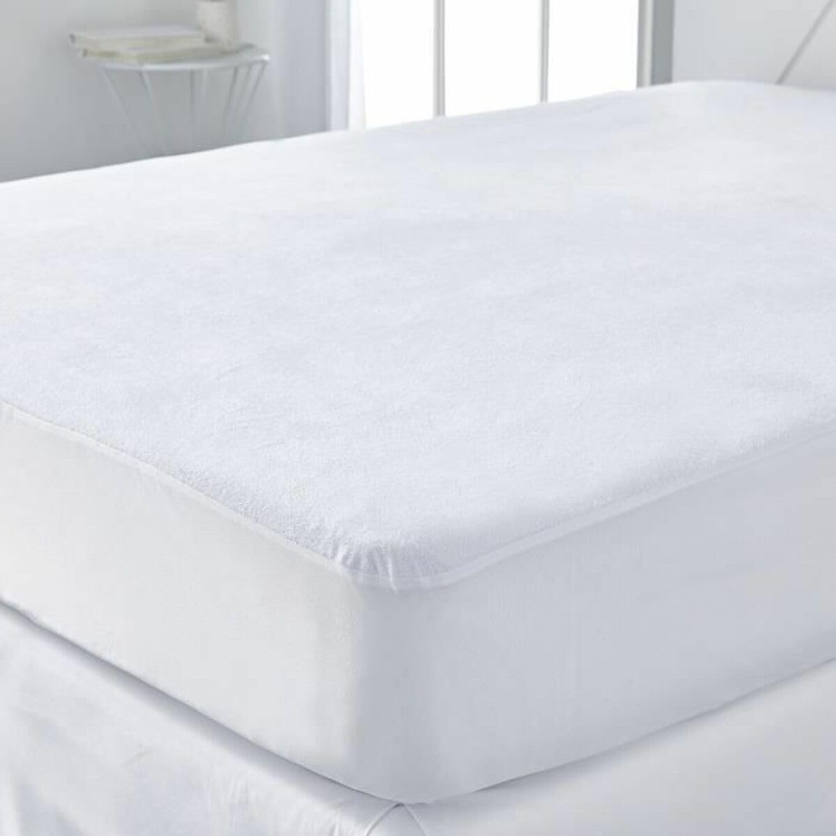 TODAY Waterproof Mattress Protector 160/200 A Boil, Cotton, White