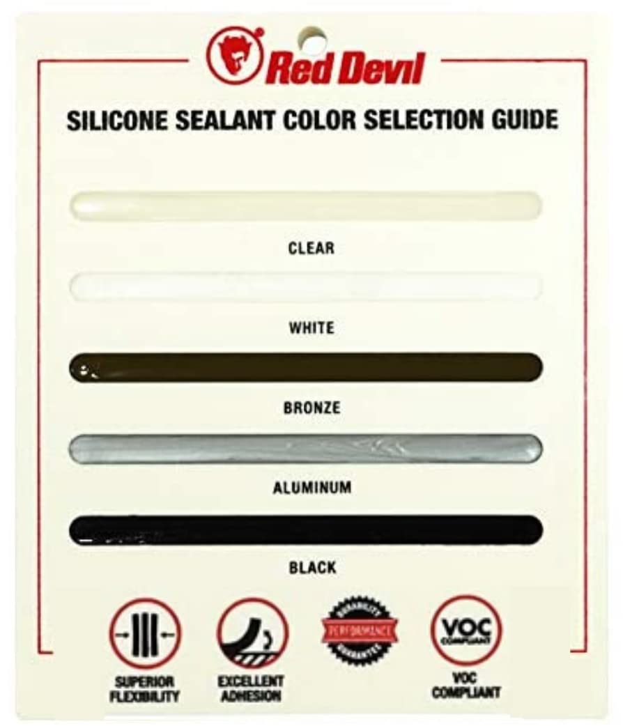 Red Devil 078050 StormGuard 920 100% RTV Silicone Window and Door Sealant, A Water-Resistant Adhesive for Interior and Exterior Use, 10.1 oz. Tube, Gray, 1-Pack