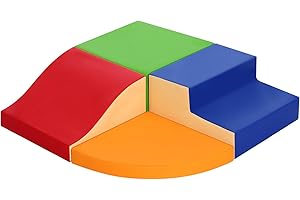 TODIBY 4-Piece Soft PU Leather Toddlers Climbing Toys, Foam Climbing Blocks for Toddlers, Baby Play Set Foam Climbing Structures for Toddlers 3+, Indoor Crawl and Climb Activity Play Gym