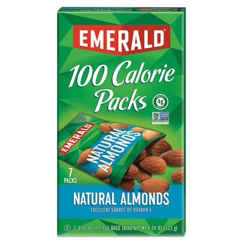 Emerald 100 Calorie Pack All Natural Almonds, 0.63oz Packs, 7/Box