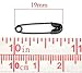 Bezall Small Safety Pins Black Bulk for Clothes Quilting Sewing Trimming Fastening Clothing Tags Jewelry Making, 19mm Metal (1000Pcs)