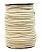 Mandala Crafts Soft Drawstring Replacement Rope Upholstery Crochet Macramé Cotton Welt Trim Piping Cord (Natural, 3mm)