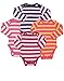 Leveret Long Sleeve 4-Pack Striped or Solid Baby Boys Girls Bodysuit 100% Cotton (Size 0-24 Months)