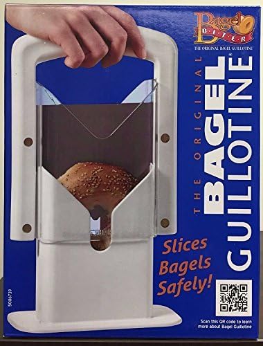 (USA Warehouse) Bagel Biter White Original Slicer Guillotine Cutter Kitchen Tool Stainless Blade -/PT# HF983-1754388369