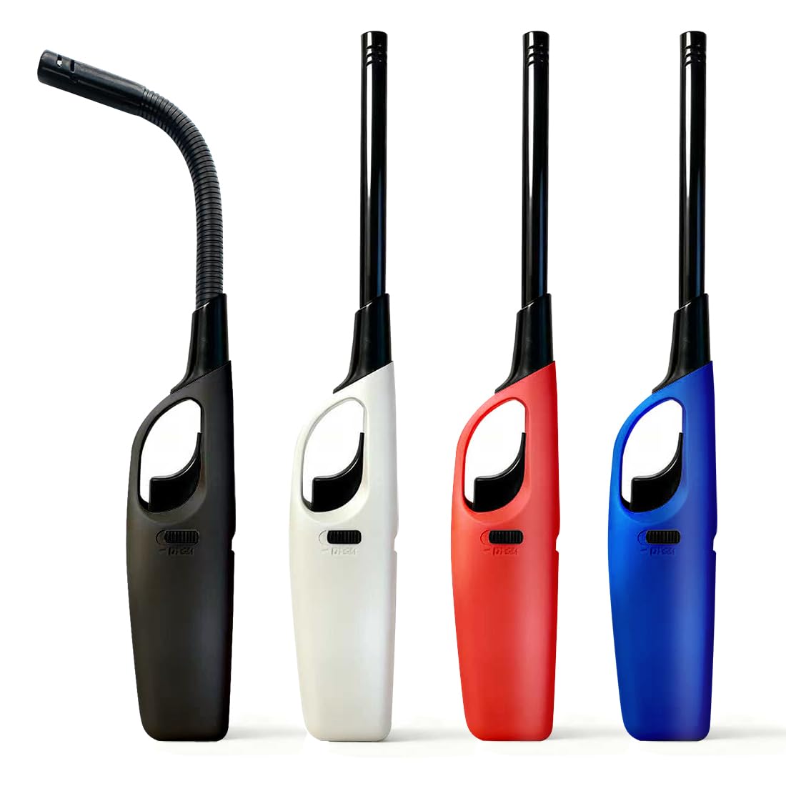 Photo 1 of 4 Pack Lighter Refillable Butane Lighters, Flexi-Wand Long Lighters for Candle Camping Fireplace Party BBQ Grill(Fuel Not Included)