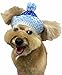 Classic Warm Knit Hats Accessory for Kitty Cats Puppy Dogs, Snowflake Blue Grey XSmall