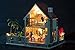 Rylai 3D Puzzles Miniature Dollhouse DIY Kit Light Love House Series Dolls Houses Accessories with Furniture LED Music Box