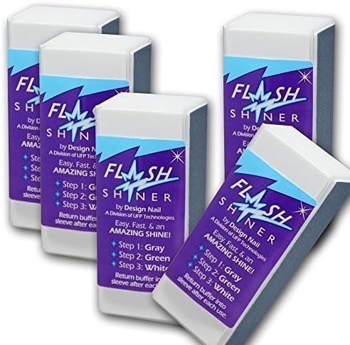 Flash Shiner Nail Buffer 3-ways 5 PCS Set by Design Nail Flash