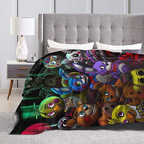 Cute Cartoon Throw Blanket Lightweight Fuzzy Super Soft Warm Blanket for Bed Sofa Travel Kids Teens Gift 50\