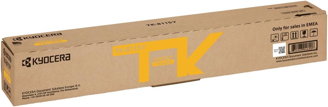 Kyocera TK-8115Y Laser Toner Yellow Original Premium Printer Cartridge 1T02P3ANL0 for Ecosys M8124, ECOSYS M8130