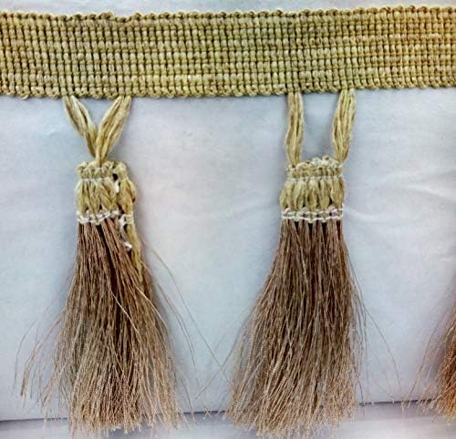 Shree Fashion Zone 9 Meters Copper Latkan Zhallar/Designer for Dress/Saree/Suit/Lehanga/Blouse/Chunri/Curtains and Crafts(Strip Size 1.75 cm and with Zhallar 11 cm)