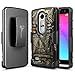 LG Leon Case, Sunset/Tribute 2 /Destiny/Risio/Tribute Duo 4G LTE/Power, NageBee Belt Clip Holster Defender Heavy Duty Shockproof Kickstand Combo Rugged Armor Durable Case -Camo