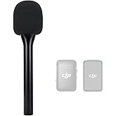 SUNMON Handheld Wireless Mic Stand for DJI Mic, Holder for DJI Mic 2, DJI Microphone Interview Handheld Mount Adapter for DJI Mic1/ 2