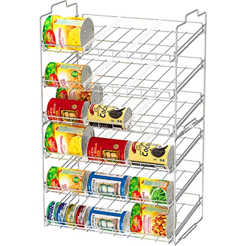DecoBros Supreme Stackable Alloy Steel Can Rack Organizer, Chrome