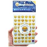 Emoji Stickers 20 Sheets with Same Happy Faces Kids Stickers from iPhone Facebook Twitter