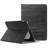 MoKo Case Fit 2018/2017 iPad 9.7 6th/5th Generation - Premium Light Weight Stand Folio Shock Proof Cover Protector Compatible with iPad 9.7 Inch 2018/2017, Slate Black(Auto Wake/Sleep)