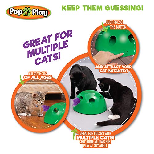 Pop N’ Play Interactive Motion Cat Toy, Includes Electronic Smart