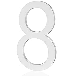 Adhesive House Numbers - White Address Numbers for