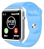 Amazingforless Bluetooth Touch Screen Smart Wrist Watch Phone with Camera - Blue