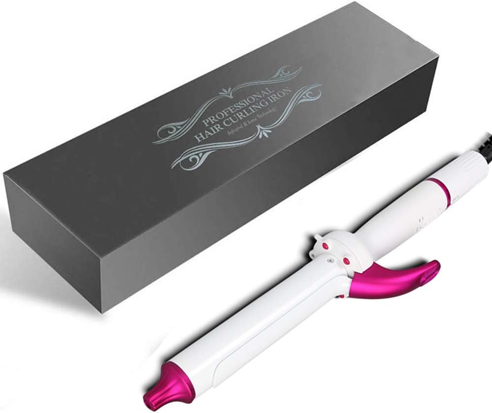 Professional Hair Curling Iron Barrael Infared and Ionic Hair Curler Wand Iron Tourmaline Ceramic Coating with Anti-scalding Insulated Tip Hair Curler XX010