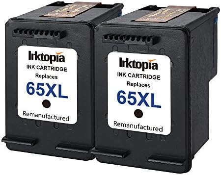 InktopiaRemanufactured Ink Cartridge Replacement for HP 65 XL 65XL N9K04AN for HP Envy 5055 5052 5058 DeskJet 3755 2655 3720 3722 3723 3730 3732 3752 3758 2652 2624 Printer (2 Black)