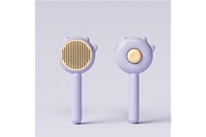 ULYSIA 2023 Magic Pet Comb, Pet Hair Cleaner Brush, Pet Grooming Cat and Dog Brush, Self Cleaning Cat Brush, Cat Grooming Brush, Cat Shedding Brush, Cat Brush for Long Hair Cats (Purple)