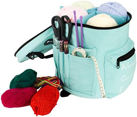 Yarn Storage Bag - Use Yarn Bag to Organize and Store Crochet and Knitting Yarn, Easy to Carry Light Weight Crochet Yarn Holder, Knitting Tote for Crochet Patterns and Hooks, Needles, Protect Yarn