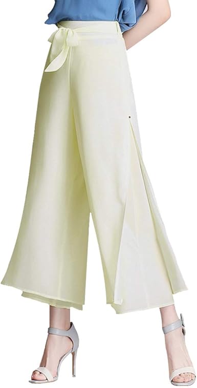 chiffon high waisted pants