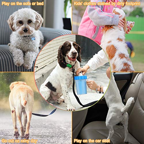 Dog Paw Cleaner with Handle KENOBEE Kids Friendly Portable Dog Foot