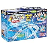 ZOOM TUBES CAR TRAX MEGA Set, 50-Pc RC Car Trax Set with 1 Blue Racer and Over 24ft of Tubes (As Seen on TV)