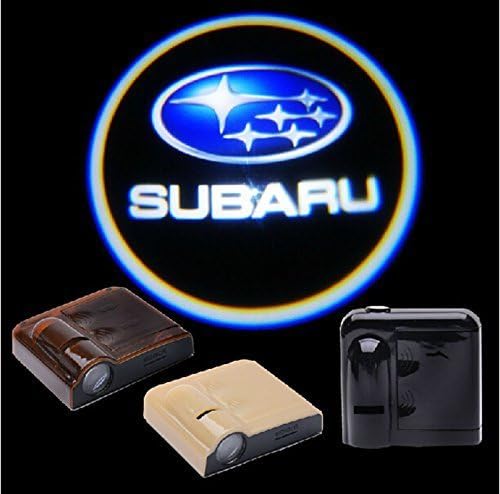 2PCS 5W Universal Wireless No Drill Magnetic Car LED Door Welcome Projector Logo Ghost Shadow Laser Lights for Subaru Decoration