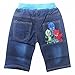 Owone Box PJ Masks Boys' Girls' Jeans Child's Sports Style Pure Color Denim Shorts, Blue, 1104-5T