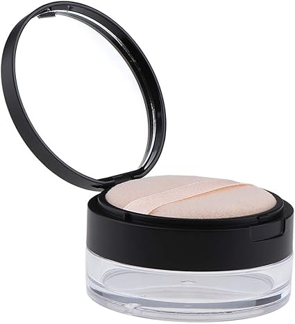 Caja de polvo de 20 g para maquillaje, cosméticos, tarro y espejo: Amazon.es: Belleza