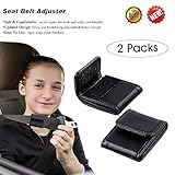 Car Seat Belt Adjuster for Kids & Adults, Comfortable and Safe Car Belt Adjuster Black,2 Packs