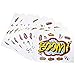 AIMIKE Superhero Stickers, Larger Superhero Theme Party Decoration Stickers, Size 8.5 Inches, Superhero Sounds Saying Cutout, 12Pcs