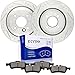 ECCPP Brake Kit 2pcs Rear Discs Brakes Rotors and 4pcs Ceramic Disc Brake Pads Set 2002 2003 2004 2005 2006 for Mini Cooper