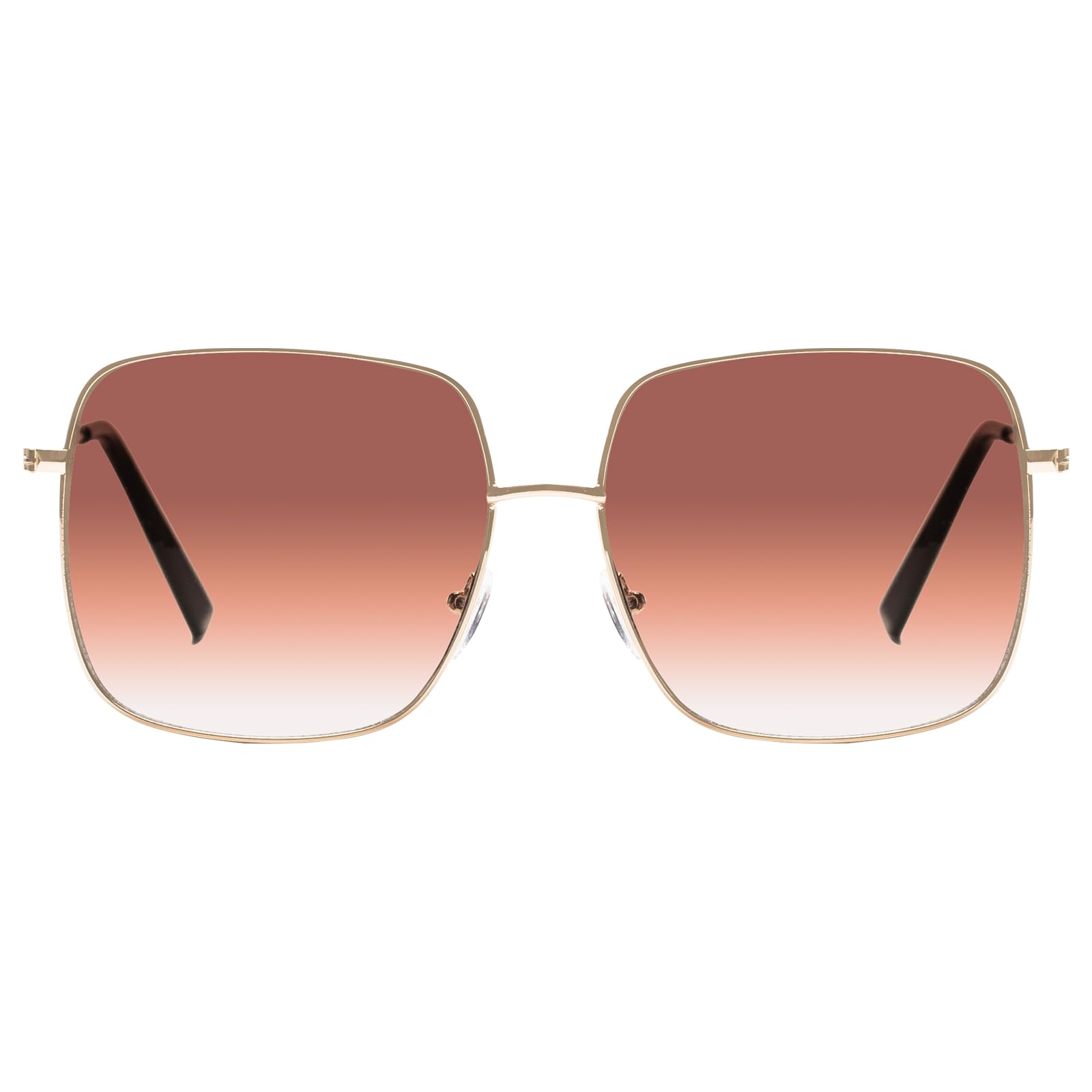 KAEOISFU Oversized Square Metal 2.0 Reading Sunglasses Women, Large Tinted Reading Glasses, Fashion Big Frame Anti UV Sun Readers