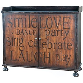 Pulaski Walden Wine Cabinet, 50 by 17 by 42-Inch, Black/Brown