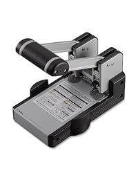 Carl Mfg Heavy-Duty Punch, 2-Hole, 6 mm, capacidad para 100 hojas, plata azul (cui62100)