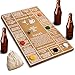 Hammer + Axe Drinkopoly Game for Adults, Fun Drinking Games for Bars and Parties, Vintage Game Board Design in Wood, Amazing Look in Bar or Man Cave, Perfect Icebreaker, Get the Party Started Right