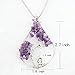 Zuo Bao Handmade Wire Wrapped Quartz Chips Tree Teardrop Pendant Necklace with Giraffe/Healing Jewelry Gift for Family (Amethyst Earring)
