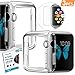 fabquality [3-Pack] Case for Apple Watch Series 4 x2 44mm Screen Protector, iwatch All-Around 0.3mm Ultra-Thin Soft Transparent Cover + 1x Screen Protector and eBook primary