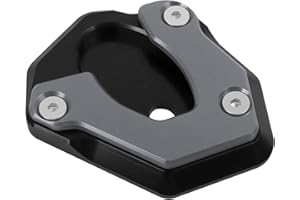 PIKPOP Kickstand Pad Extension for Z900 Z900RS Z650, Side Stand Foot Support Plate Kick Stand Accessories Replacement for Kawasaki Z650 Z900 Z900RS 2017-2024 2023 2022 2021 2020 2019 2018(Titanium)