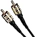 Silver Serpent Subwoofer Y Adapter Cable High-End, High-Performance, Silver/Copper Hybrid, Low-Capacitance, Premium Sub Y Splitter Adapter Cable (RCA female to 2 RCA males)