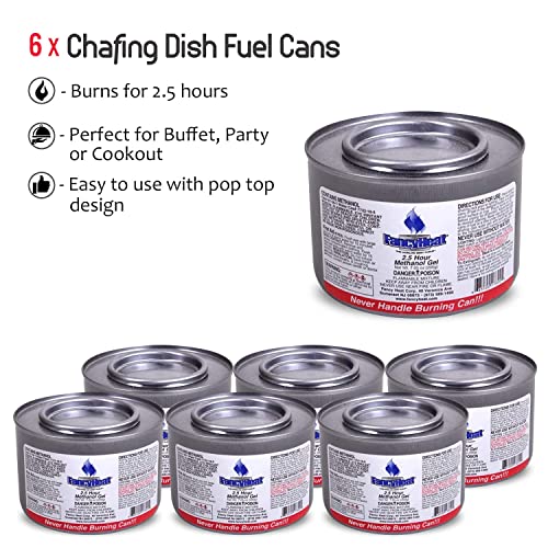 Disposable Chafing Dish Buffet Set, Food Warmers for Parties, 30 Pcs