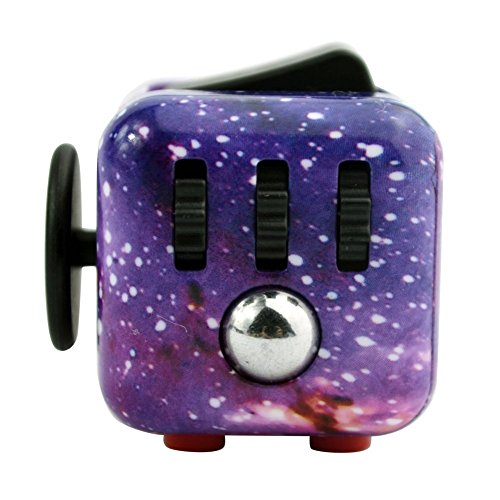 EpochAir Fidget Cube Prime Toys Anti-Stress/Anti-anxiety for EDC, ADHD, Children, Teens, Student and Adults Dice Stress Reliever (Galaxy Purple)