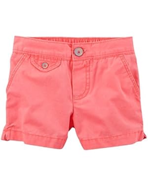 Baby Girls' Flap-Pocket Shorts - Peach (9 Months)
